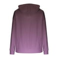 thumbnail image 5 of Womens Shaggy Sherpa Hoodie with Pocket Flannel Hooded Pullover Sweatshirt Gradient Color Trendy Winter Tops (M, Purple 01), 5 of 5
