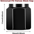 thumbnail image 3 of 20 Pieces Tire Valve Caps Aluminum Valve Stem Caps in Hexagon Shape with Rubber O-Ring Seal Stem Covers Universal Fits for Car Truck Motorcycles Bike and Bicycle (Black), 3 of 8