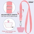 thumbnail image 4 of YSTDHL 2 Pcs Adjustable Phone Lanyard Neck Strap, Universal Mobile Phone Lanyard with 4 Adhesive Tethers, Compatible for iPhone, Samsung, HUAWEI and Most Smartphone Black & Pink, 4 of 7