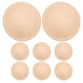 thumbnail image 1 of 4 pares de insertos de sujetador redondos extraíbles para mujer, insertos de sujetador deportivo, almohadillas push up para trajes de baño, cubrepezones adhesivos, 1 of 8