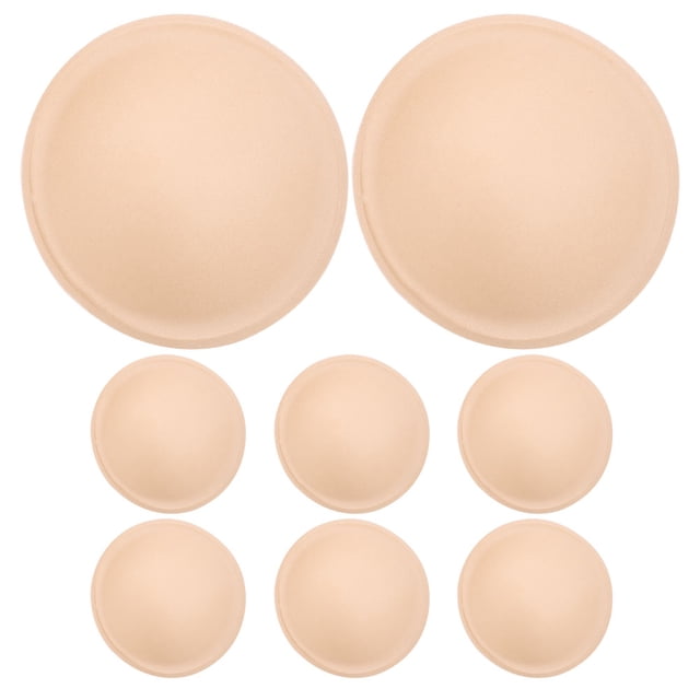 4 pares de insertos de sujetador redondos extraíbles para mujer, insertos de sujetador deportivo, almohadillas push up para trajes de baño, cubrepezones adhesivos