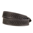 thumbnail image 2 of Texas Saddlery Mens    Waffle Tooled Belt 42 Black, 2 of 2