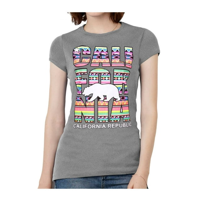 T-Shirt à Manches Courtes Tribal California Republic pour Femmes - Heather - Large