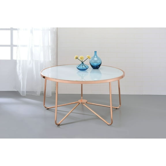 Ergode Coffee Table Rose Gold & Frosted Glass