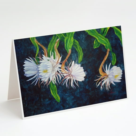Night Blooming Cereus by Ferris Hotard Greeting Cards and Envelopes Pack of 8