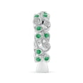 thumbnail image 4 of ANGARA Natural Nature Inspired Round Emerald & Diamond Vine Ring in 14K White Gold for Women (Size-1.8mm) | May Birthstone, Birthday, Anniversary, Jewelry Gift for Women | Natural Emerald Ring, 4 of 11