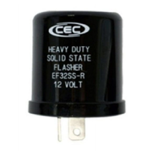 CEC Industries EF32SS-R Turn Signal Flasher Relay, LED Compatible, 2 Prongs, 12 Volts