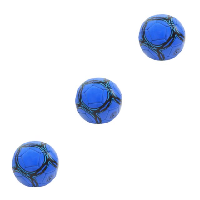 Thinsony Ballon de Soccer Officiel Portable - Grand Gamme d'Applications pour Jeux Ballon PVC Largement Utilisé Officiel le Plus Récent Soccer Épaissi Bleu type 4 3Ensemble