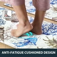 thumbnail image 6 of 2Pcs Kitchen Mats for Floor, Coastal Beach Kitchen Rugs Non Slip Washable, Seashell Anti Fatigue Mats for Kitchen Floor, Coral Standing Floor Mats for Home/Office, 18''''x30''''+18''''x48''''(Blue), 6 of 6