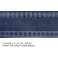 thumbnail image 3 of Runner Rug for Hallway Checkered Bordered Blue Color 26 Inch or 31 Inch Wide by Your Length Choice Slip Resistant Rubber Backing Stain Resistant Pile Stair Runner, 3 of 6