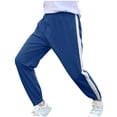 thumbnail image 2 of YOUYEDIAN Boys Cinch Sweatpants Unisex Cotton Comfort Workout Bottoms Summer Lightweight Running Joggers Pants (Dark Blue, 13-14 Years), 2 of 7
