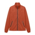 thumbnail image 7 of MXUIKV Men's Jacket Fall Plus Size Lightweight Fleece Zip up Mock Neck Casual Coat Outerwear with Pockets(Large,Orange), 7 of 7