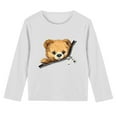 thumbnail image 5 of UQJfacai Girls Long Sleeve Shirts Kids Bear Graphic Tees Casual Fall Tunic Tops Fashion Crewneck Cute Blouses 2-15 Years, 5 of 5