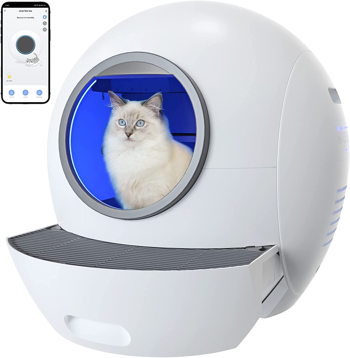 ELS PET SelfCleaning Extra Large Automatic Cat Litter Box Robot w/ APP