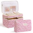 thumbnail image 1 of Bolsa de maquillaje acolchada HBSelect Travel de algodón para mujeres y niñas, 1 of 7