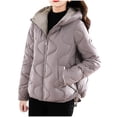 thumbnail image 2 of Fankiway Parka Décontractée Rembourrée pour Femmes, Manches Longues, Protection Chaude contre le Froid, Manteau Gris G, 2 of 6
