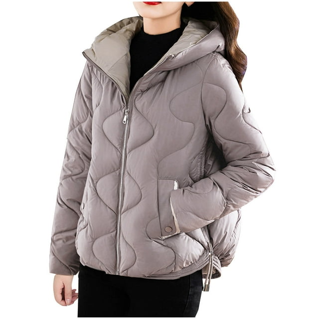 Parkas pour Femmes, Mode Décontractée Couleur Unie Rembourrée Garde au Chaud Protection contre le Froid Manches Longues, Manches Longues pour Femmes