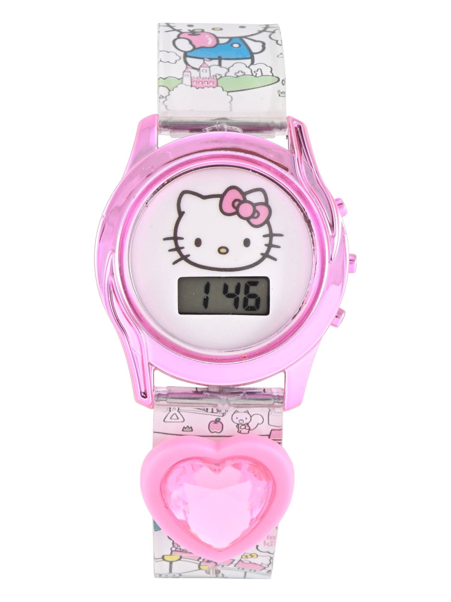 Hello Kitty Female Child Pink and Purple 3pc LCD Watch and