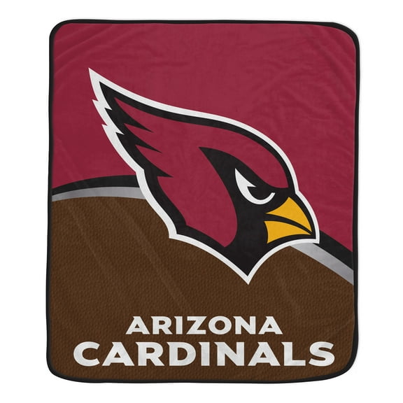 NFL Arizona Cardinals 50x60 Inch Classic Fleece Blanket with Gameball Print