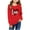 Red, variant on Women's Long Sleeve Valentines Clothes Shirt Crewneck Heart Outfits Casual Sweatshirt Tops