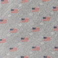 thumbnail image 4 of Light Gray Herringbone American Flag Men's Tie, 4 of 4