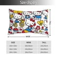 thumbnail image 2 of Lsque Sanrio Pattern Bedding Waterproof Pillow Protector Zippered Queen – Bed Bug Proof Pillow Encasement-16"x24", 2 of 6