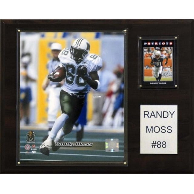 C & I Collectables 1215RMOSSC NCAA Football Randy Moss Marshall Thundering Herd Player Plaque