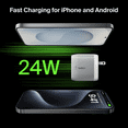 thumbnail image 4 of Belkin 24W Dual-Port USB-A Wall Charger + 5ft. Lightning to USB-A Cable, Silver, 4 of 8