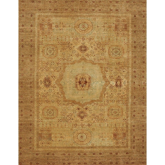 Ahgly Company Machine Washable Indoor Rectangle Abstract Sedona Brown Area Rugs, 2' x 4'