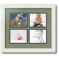 thumbnail image 1 of ArtToFrames Collage Photo Picture Frame with 4 - 4x5 Openings, Framed in White with Basil and Black Mats (CDM-3966-3), 1 of 1