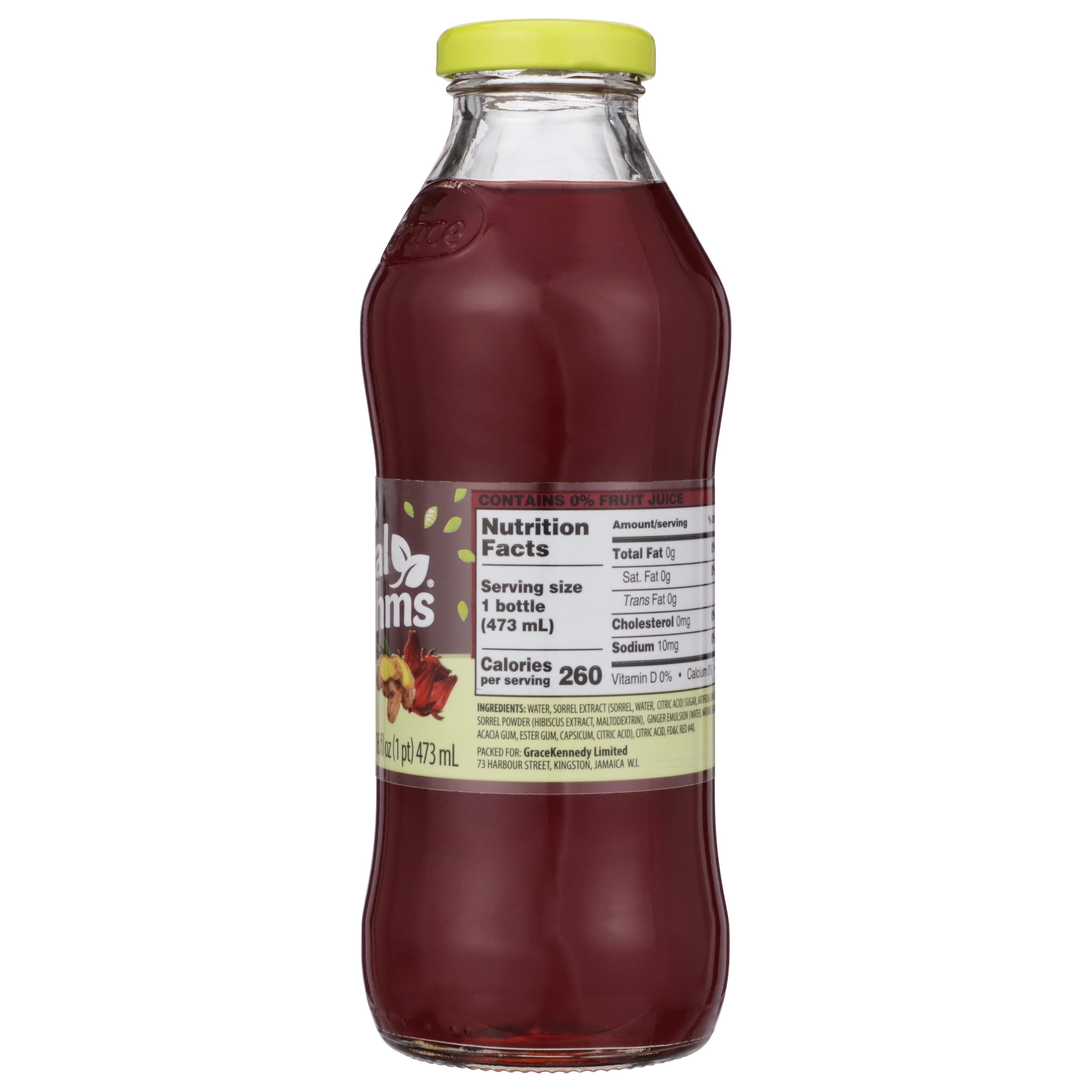(5 pack) Grace Tropical Rhythms Sorrel Ginger Drink, 16 fl oz