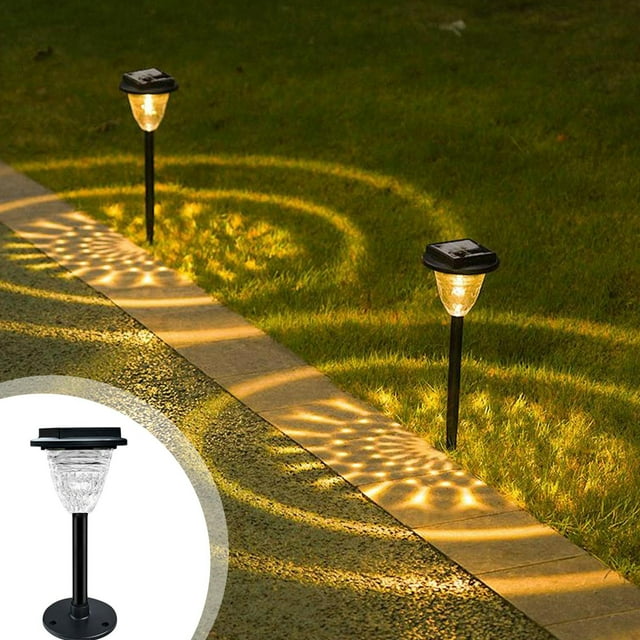 LED Outdoor Landscape Spotlight | Solar Powered Wireless Garden Pathway Light | Modern Black IP67 Waterproof Yard Decoration | Automatic Light Sensor | 54.5x13cm | 1 Pack