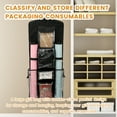 thumbnail image 5 of Wrapping Paper Organizer for Bedroom Closet Over the Door Hanging Gift Wrap Storage Container Compartmental Double Sided Hanging Gift Bag Storage Organizer for Door Cabinet, 5 of 11