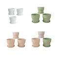 thumbnail image 4 of maskred 3 Pieces Roots Control Flower Pot Flowerpot Garden Nursery Breathable Planter with Tray Drainage Holes Balcony White/L, 4 of 6