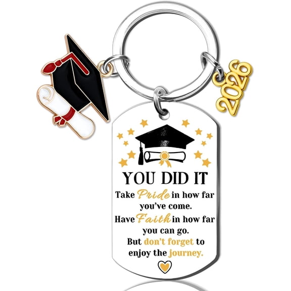 Graduation Gifts for Her Him Class of 2026 Keychain Cool Gifts for Graduates High School College 2026 Graduation Gift for Women Grad Gift for Her Senior Graduate Keepsakes for Students