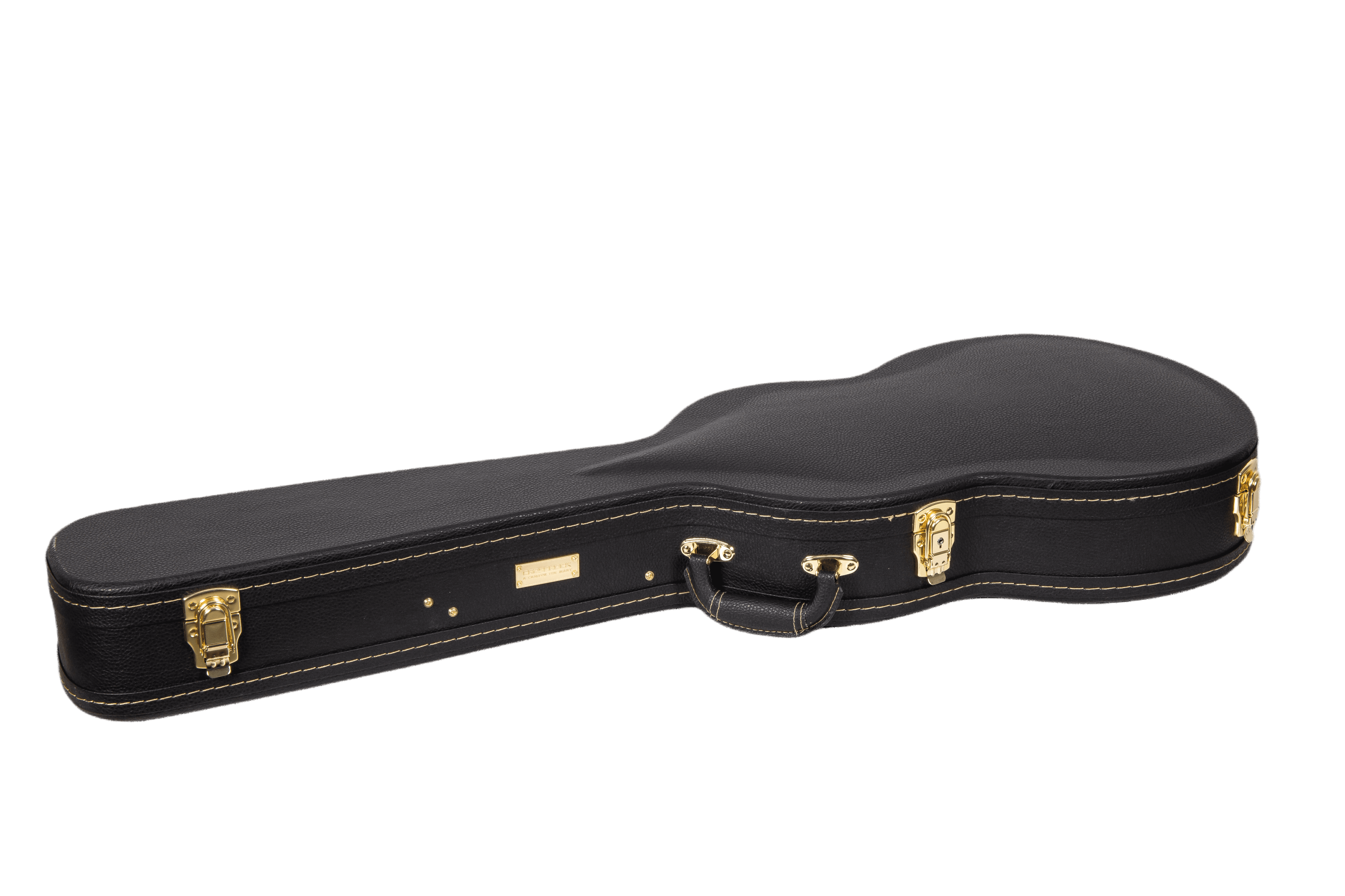 Crossrock 13" Archtop Guitar Case for Gretsch Jet/Penguin/Chris Rocha | Wooden Hardshell, Lock, Storage, Left & Right-Hand Compatible – Black (CRW620JA13BK)