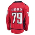 thumbnail image 3 of Men's Fanatics Charlie Lindgren Red Washington Capitals Home Breakaway Player Jersey, 3 of 3