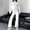 White, variant on Women's Classic Sweatshirt Set Solid Color Shirt and Drawstring Pants Versatile