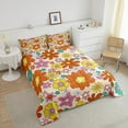 thumbnail image 3 of Erosebridal 60S 70S Hippie Flower Comforter Set, Groovy Floral Bedding Set Queen Size Boho Vintage Flowers Down Comforter 90S Groovy Aesthetic Quilt Teens Adult Women Bedroom, 3 of 5