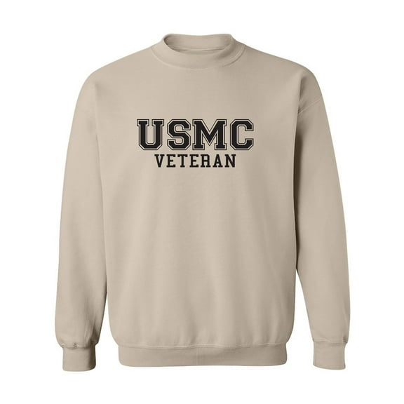 USMC Veteran Crewneck Sweatshirt in Sand