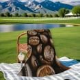 thumbnail image 4 of Coffee Bean  Flannel Throw Blanket, Country-Rustic Style, Machine Washable, All-Season Quilted, Tear &amp; Stain Resistant Multipurpose, 4 of 8