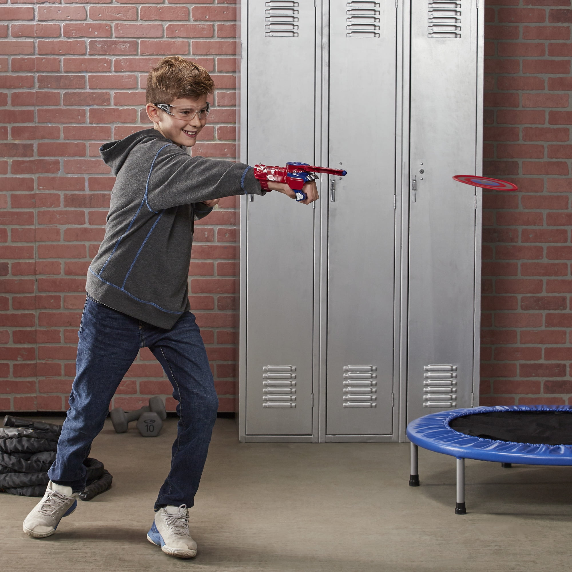 NERF Power Moves Marvel Avengers Captain America Shield Sling Disc-Launching Toy for Kids Roleplay, Kids Ages 5 and Up
