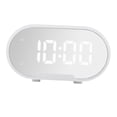 thumbnail image 2 of Reloj despertador digital LED con pantalla de 2, 12 y 24 horas y brillo ajustable para escritorio Blanco, 2 of 9