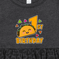 thumbnail image 4 of Inktastic 1st Birthday with Taco and Confetti Girls Baby Dress, 4 of 5