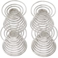 thumbnail image 3 of Bandeja de alambre con resorte de acero inoxidable, 4 Uds., portavasos para huevos, bandeja para servir huevos (plata), 3 of 5
