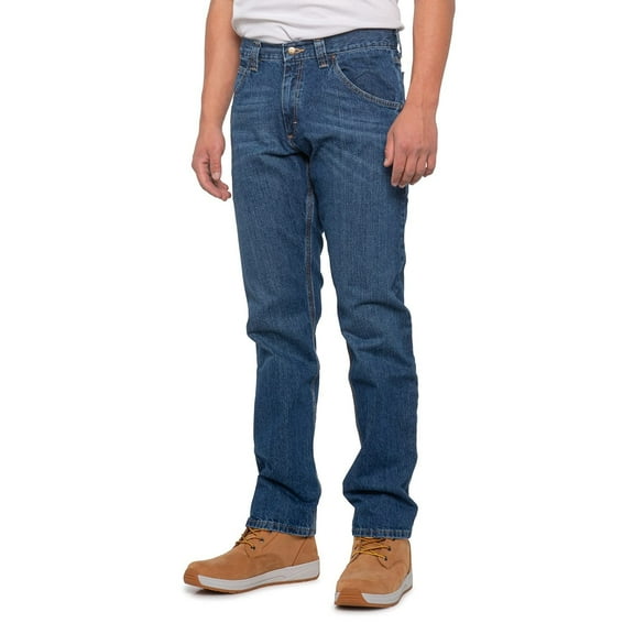Wrangler Riggs Men's Workwear 5-Pocket Denim Jeans, Regular Fit (Medium Wash, 42W x 30L)