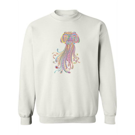 Colorful Ethnic Jellyfish Sweatshirt Women -Image by Shutterstock, Female Medium