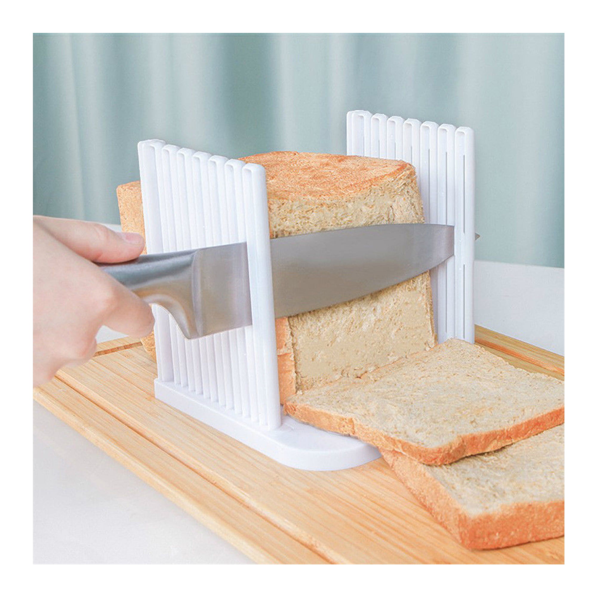 Portable Loaf Sandwich Bread Slicer Guide Toast Slice Cutter Mold Maker Tool 6A 