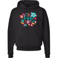 thumbnail image 2 of Inktastic Mimi Retro Flowers Adult Hoodie Sweatshirt, 2 of 4