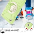 thumbnail image 7 of ELEHOLD for Samsung Galaxy Tab A7 Lite 8.7 (2021) Rugged Case, Shockproof Heavy Duty Protective Cover with 360 Rotation Handle Strap & Kickstand & Shoulder Strap for Tab A7 Lite T220/T225,Green White, 7 of 7